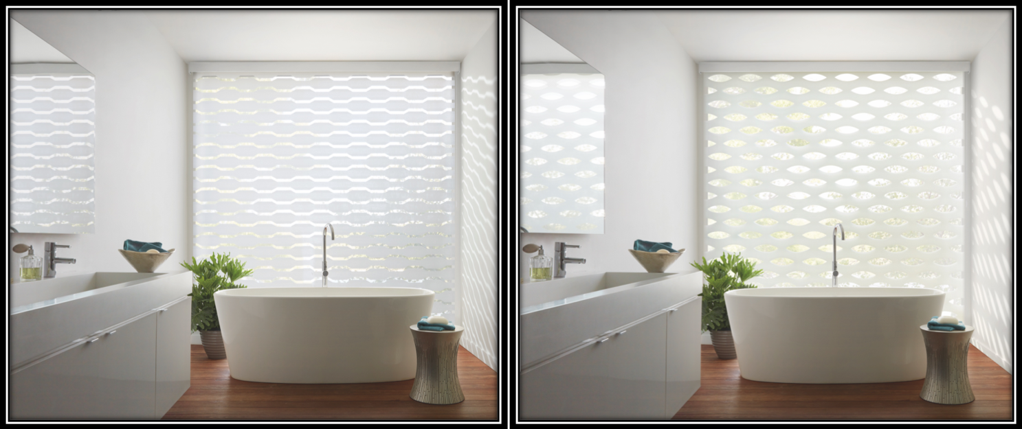 Designer Banded Shades with Geometric Shapes